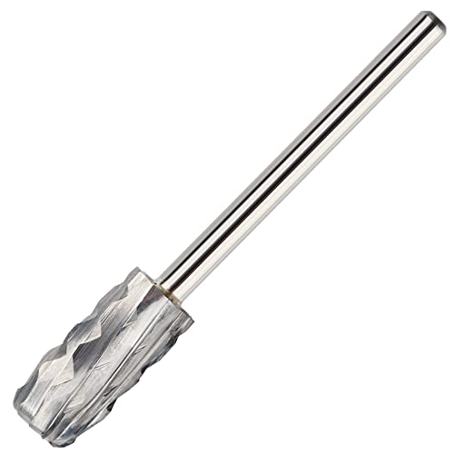 QUNZHAO Nail Drill Bits Dust Droof Bit Tungsten Steel Fast Remove Acrylic or Hard Gel 3/32" Shank - Manicure, Nail Art, Drill Machine Accessories (4X Extra coarse-4XC, Silver)