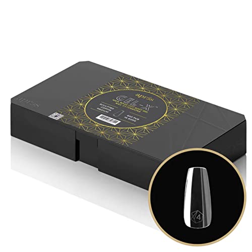 Apres Gel-X Sculpted Coffin Medium Box of Tips 14 sizes 600 PCS