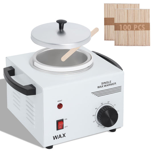Wax Warmer for Hair Removal,Professional Single Wax Warmer Pot Melter, Waxing Heater Machine,for Facial Skin Body Painless Hair Removal,SPA Salon Equipment,Adjustable Temperature(Small,portable)