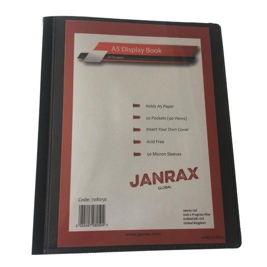 A5 Presentation Display Book 20 Pockets (40 Views) by Janrax
